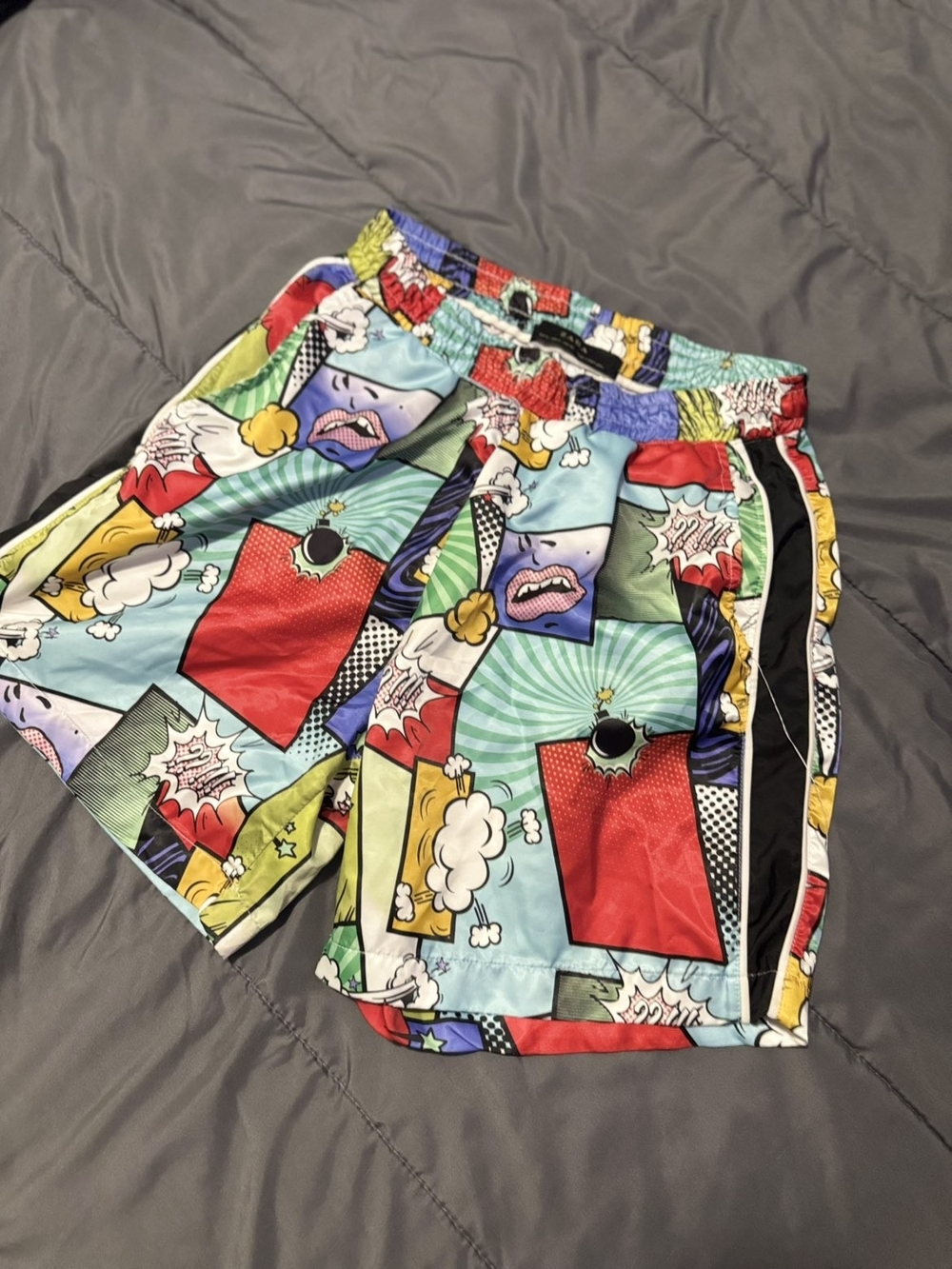 Zara Multicolor Pop Art Patchwork Swim Shorts